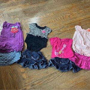 Carters And Various brand 12 Months Girl Summer  clothes lot Of 8